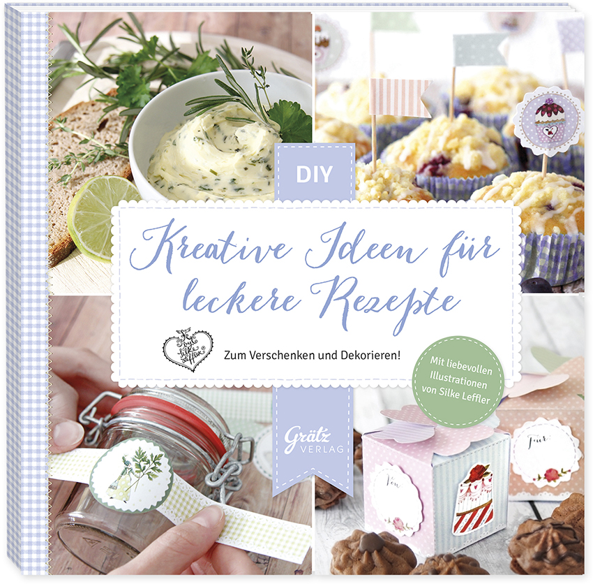 Buch Kreative Ideen für leckere Rezepte - 21 x 21 cm, 120 Seiten mit vielen Rezept- und Bastelseiten