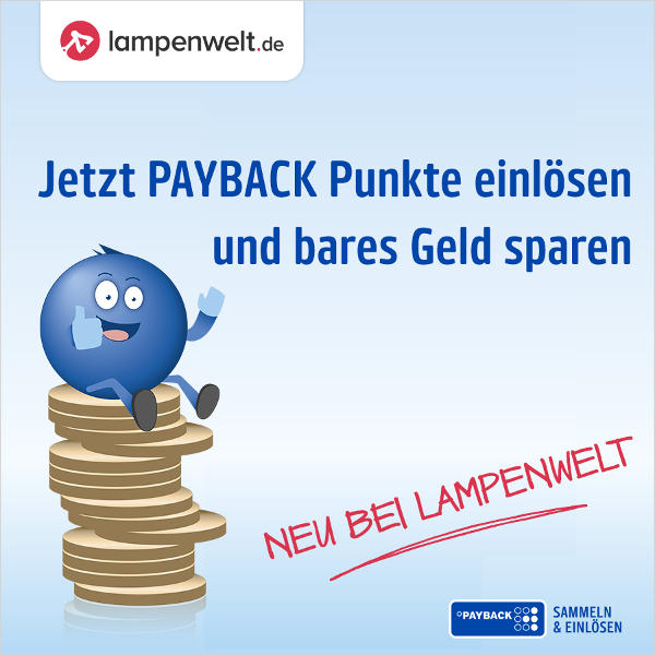 Traumleuchten mit PAYBACK Punkten bezahlen. | © Lampenwelt.de Traumleuchten mit PAYBACK Punkten bezahlen. | © Lampenwelt.de