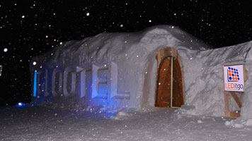  IGLOOTEL in Schwedisch Lappland (Foto: LEDitgo, frei zur Veröffentlichung bei Namensnennung)