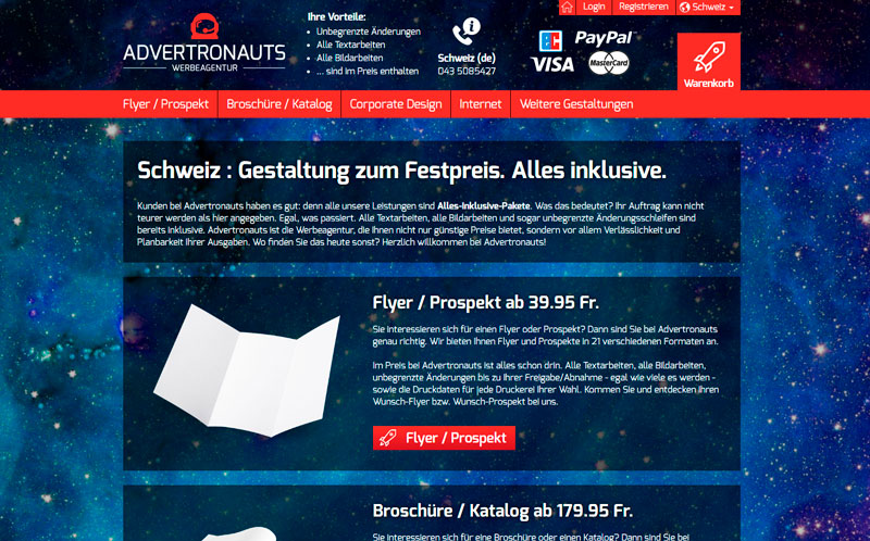 Werbeagentur Advertronauts Schweiz Werbeagentur Advertronauts Schweiz