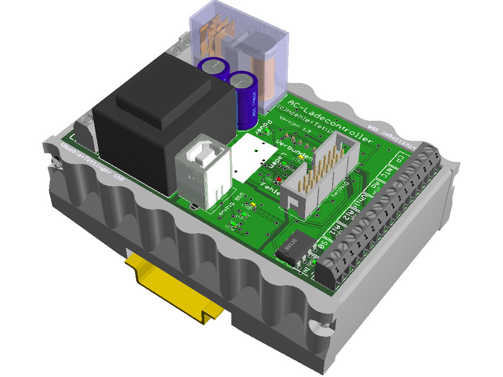 Prototyp des AC-Ladecontrollers von Höhle + Tettinger GbR