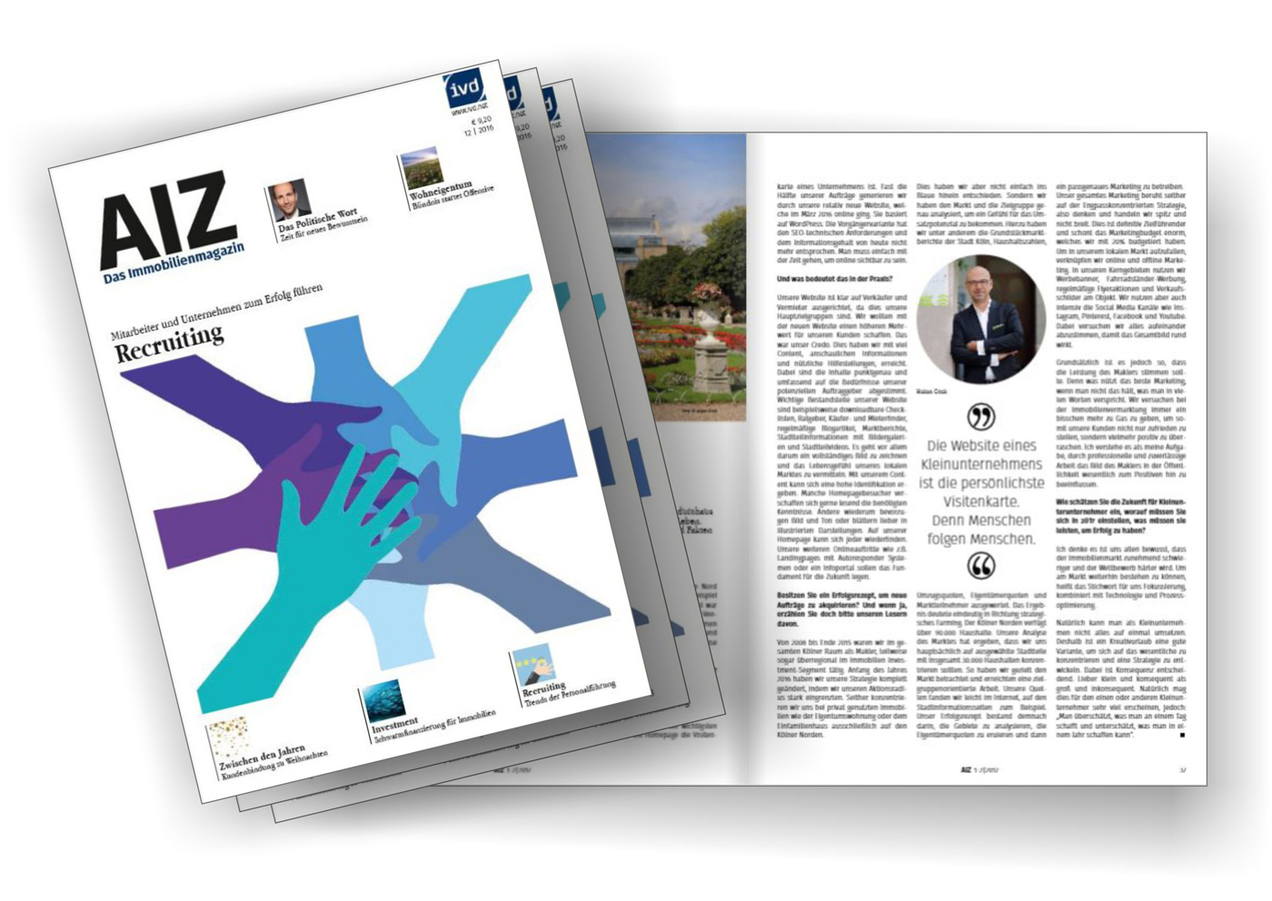 Hakan Citak im Interview mit der AIZ - Das Immobilienmagazin Immobilienverband IVD Hakan Citak im Interview mit der AIZ - Das Immobilienmagazin Immobilienverband IVD