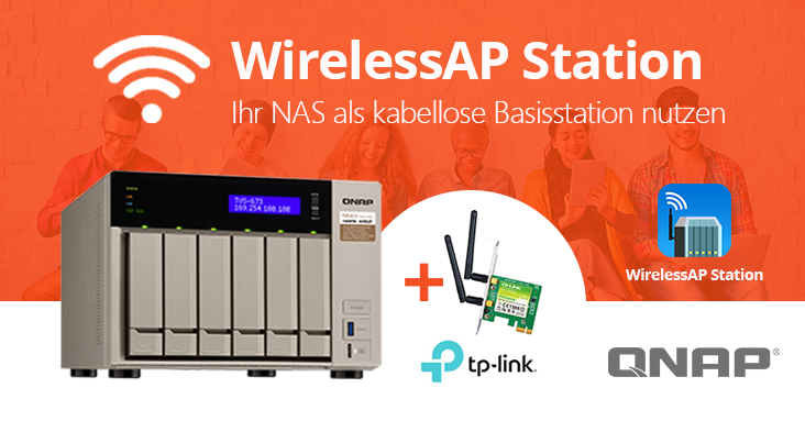 QNAP NAS werden dank neuer WirelessAP Station zur kabellosen Basisstation (Bildquelle: QNAP)