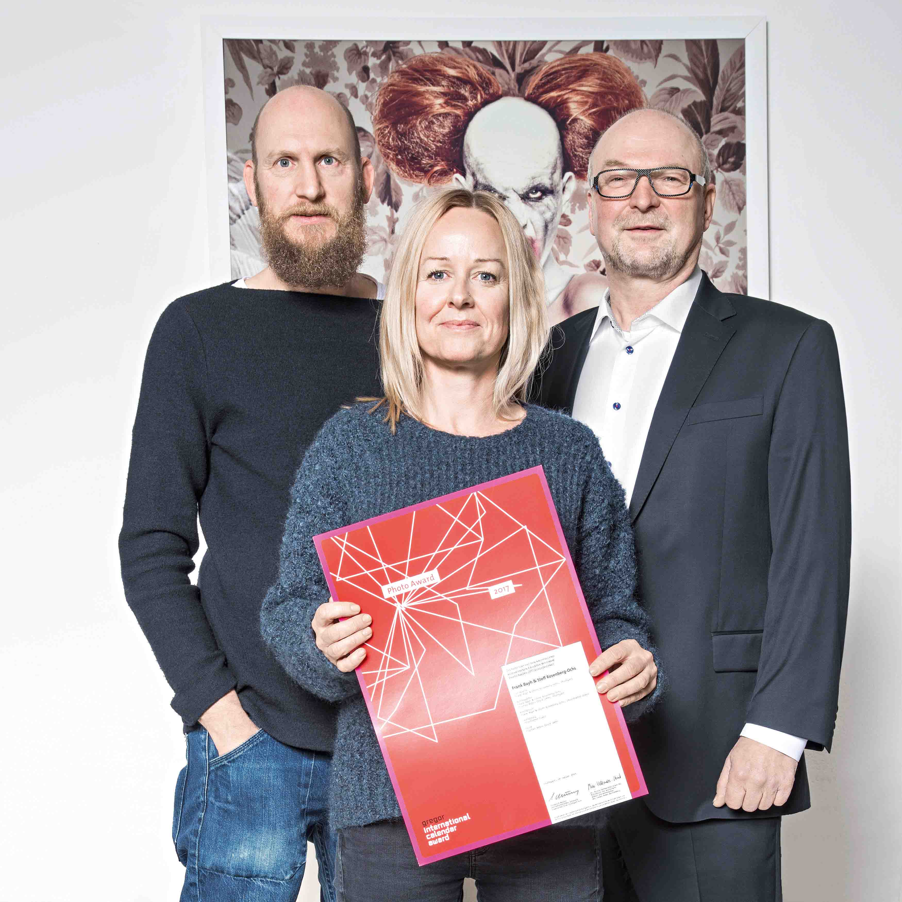 Frank Bayh, Steff Rosenberger-Ochs und Heinz Wurzel  Gregor International Photo Calendar Award 2017