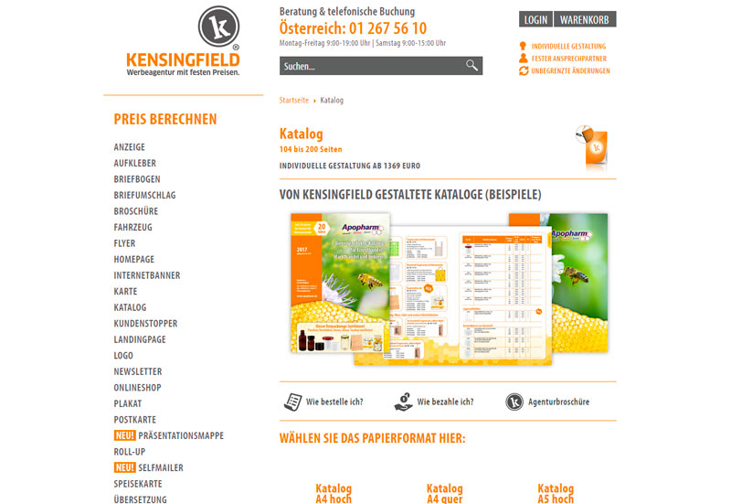 Katalog bei der Kensingfield Werbeagentur Katalog bei der Kensingfield Werbeagentur