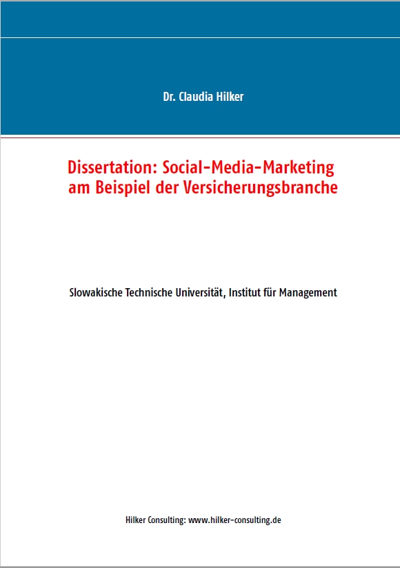 Buch: Social-Media-Marketing für Versicherungen von Dr. Claudia Hilker (Bildquelle: @ Hilker Consult