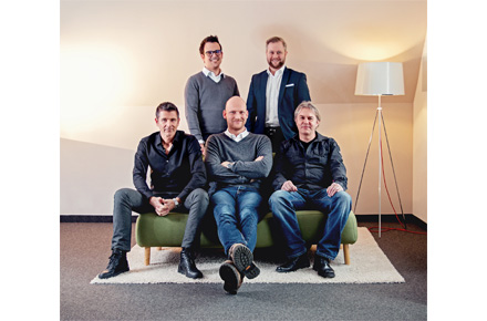 v. l. n. r.: AndréGebel, Danny Stey, Michael Bräu, Christopher Rager und Martin Kirmaier