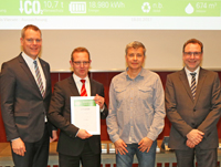 (v.l.): Dr. Andreas Coenen, Henning Michel, Frank Elbers und Samir Khayat 