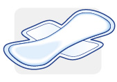 SWIB sanitary napkin with integrated hygiene bag SWIB sanitary napkin with integrated hygiene bag