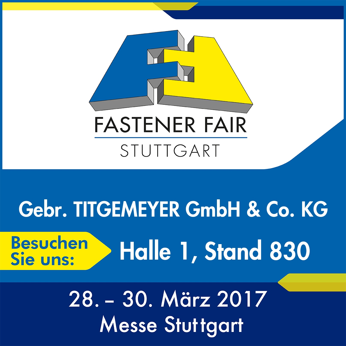 Großes Angebot auf der Fastener Fair in Stuttgart Großes Angebot auf der Fastener Fair in Stuttgart