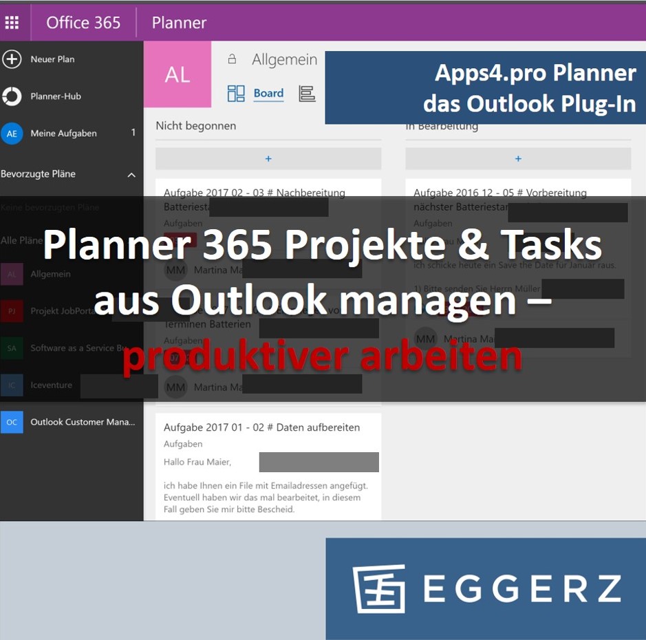 Apps4.pro die Anbindung von Office 365 Planner an Outlook