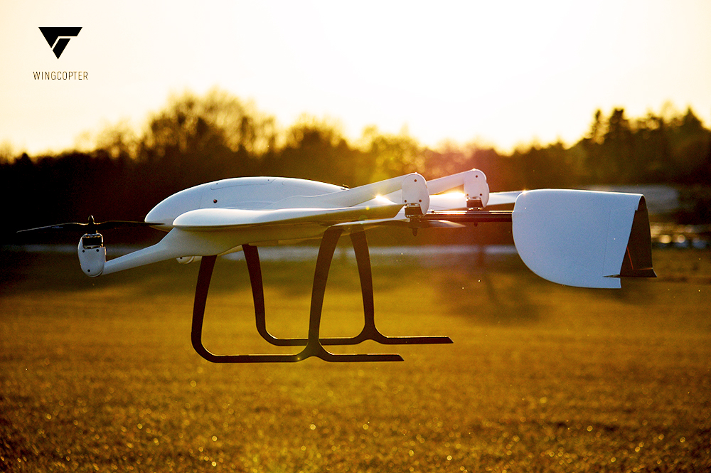 eine der schnellsten Drohnen der Welt wird von der Firma Wingcopter präsentiert (Bildquelle: @wingco eine der schnellsten Drohnen der Welt wird von der Firma Wingcopter präsentiert (Bildquelle: @wingco