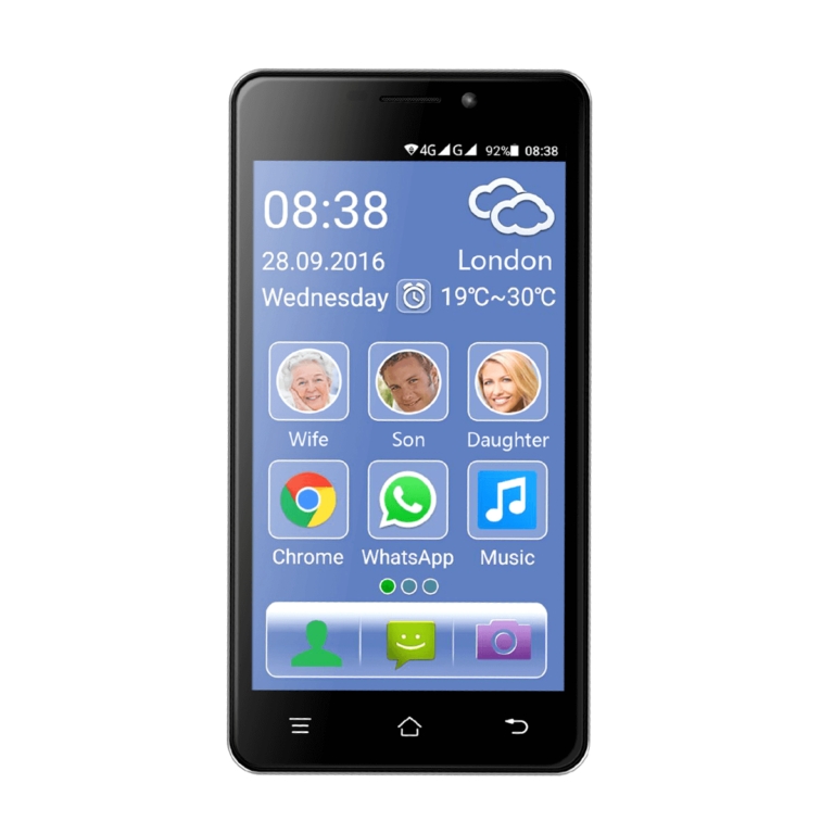 Immer mehr Senioren nutzen Smartphones wie das SWITEL eSmart M2.