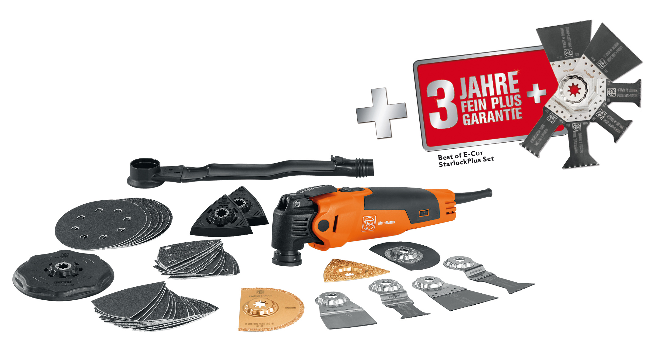 FEIN MultiMaster: Zubehör-Set?Best of E-Cut?gratis erhalten (Bildquelle: C.& E. FEIN GmbH) FEIN MultiMaster: Zubehör-Set?Best of E-Cut?gratis erhalten (Bildquelle: C.& E. FEIN GmbH)