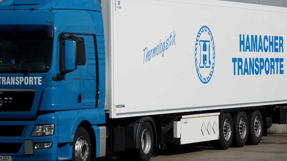 Hamacher-LKW mit Thermoauflieger