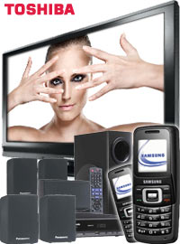 0,00 EUR: 32 Zoll LCD HD TV + Heimkinosystem + 2 x Samsung SGH-B130