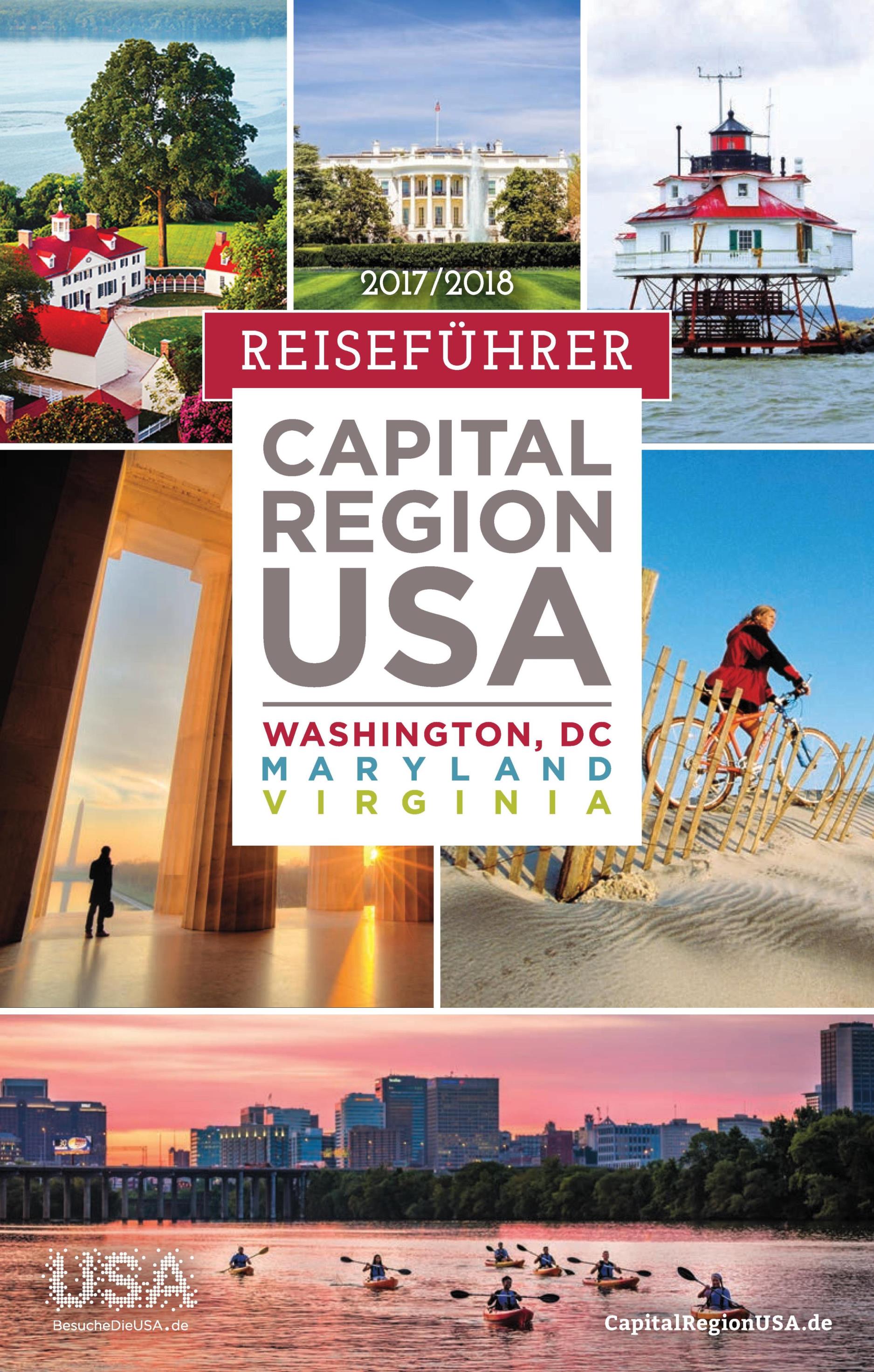 Der neue Reiseplaner enthält viele Tipps für Urlaub in der Capital Region USA.
