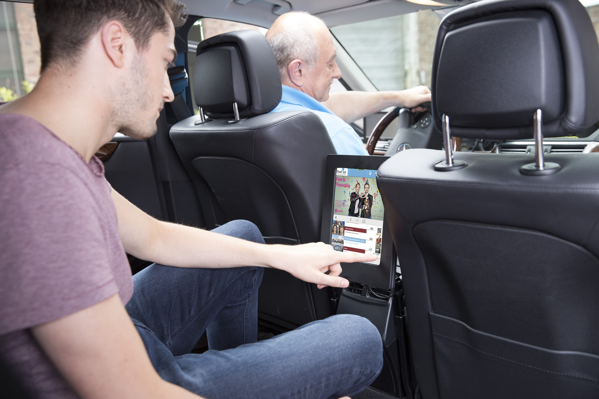 fleet ad, der Infochannel auf Tablets, bietet jetzt kostenlose WiFi-Hotspots in Taxis. (Bildquelle: 