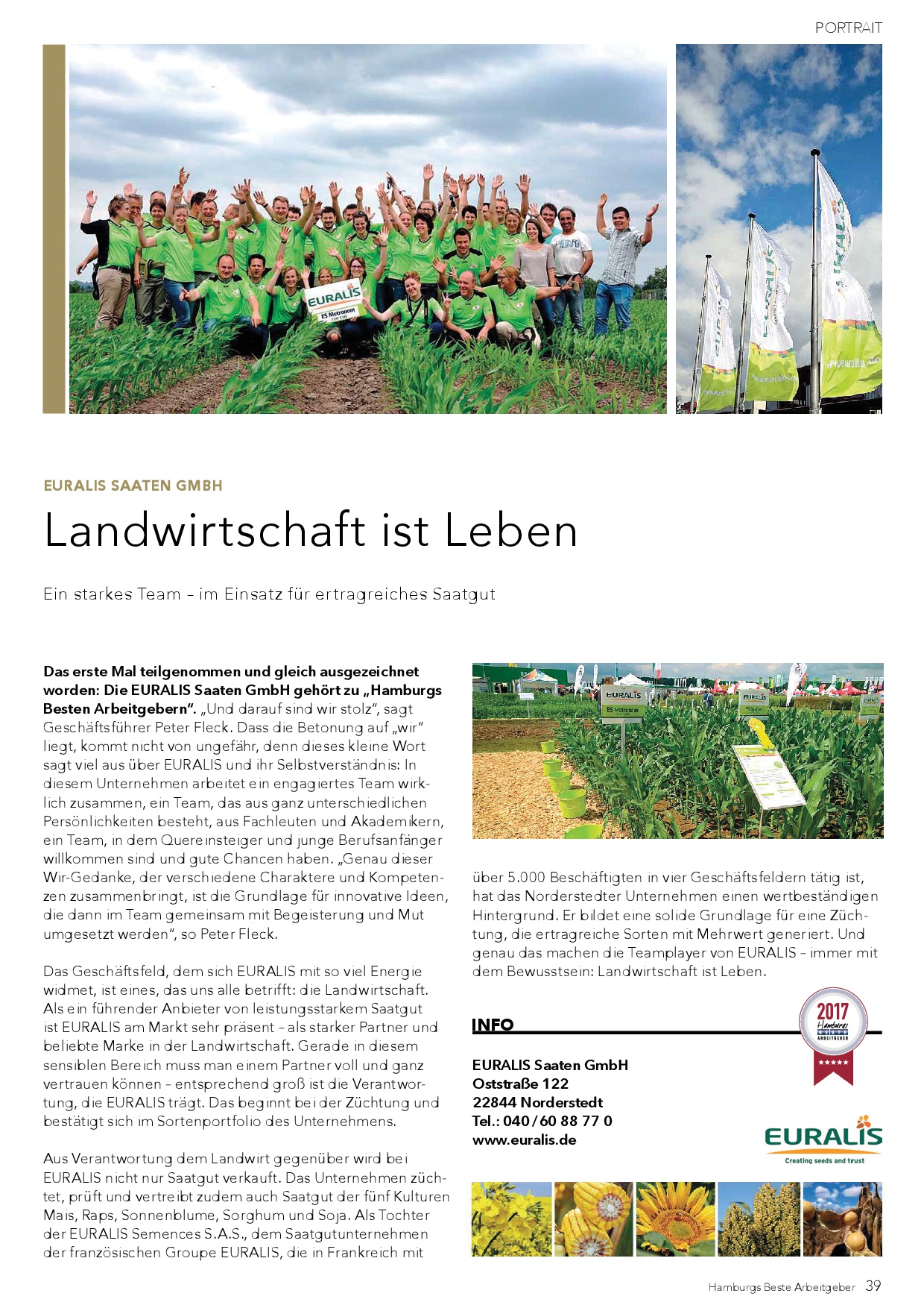 Landwirtschaft ist Leben - Arbeitgeber in der Handelskammer ausgezeichnet Landwirtschaft ist Leben - Arbeitgeber in der Handelskammer ausgezeichnet