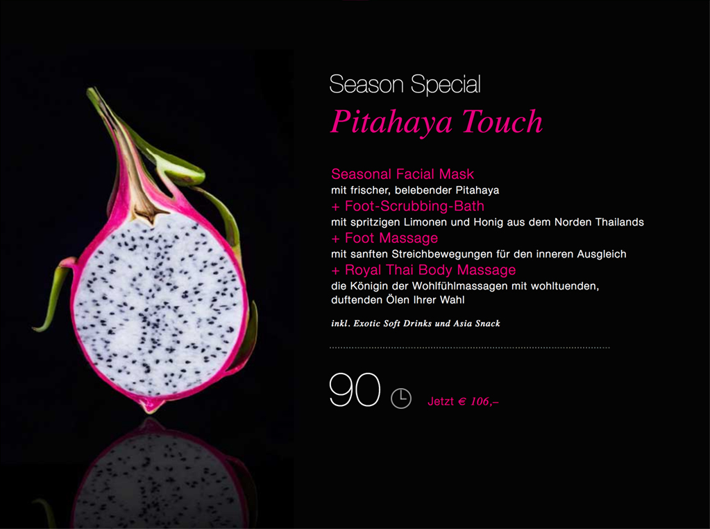 Pitahaya Touch im Yi-Spa Berlin inklusive Royal Thai Massage Pitahaya Touch im Yi-Spa Berlin inklusive Royal Thai Massage