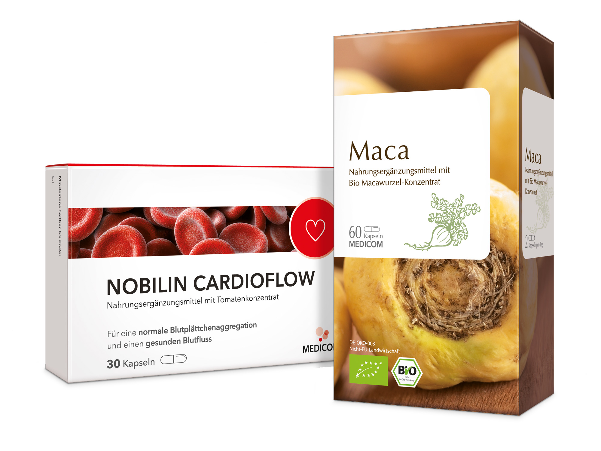 Mit der Kraft der Natur: Cardioflow-Maca-Duo, das neue Traumpaar von Medicom