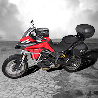 Multistrada 950 mit Zubehör von Hepco&Becker
