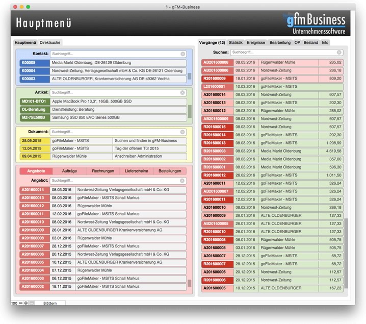 Neue Funktionen in gFM-Business 3.0 Neue Funktionen in gFM-Business 3.0