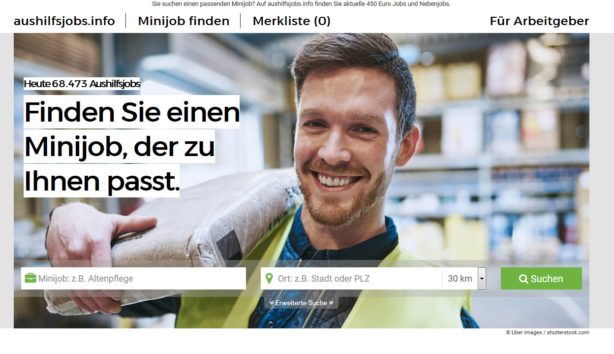 Aktuelle Jobbörse für Mini- und Nebenjobs Aktuelle Jobbörse für Mini- und Nebenjobs