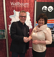 Herr Wallbaum und Frau von Brühl stellen auf der ITB das Portal vor Herr Wallbaum und Frau von Brühl stellen auf der ITB das Portal vor