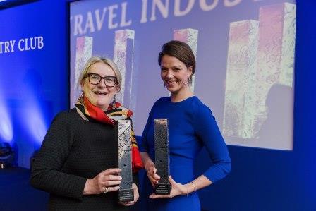 Zwei der vier Preisträger der Award Night des TIC: Petra Hedorfer und Jessica Schwarz.