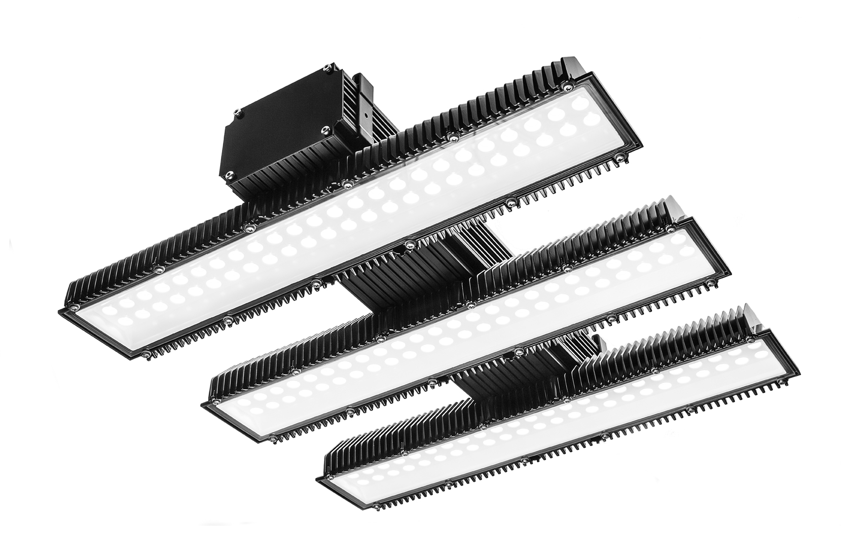3-flammiger LED Hallenstrahler concept light der Deutsche Lichtmiete Unternehmensgruppe (Bildquelle: 3-flammiger LED Hallenstrahler concept light der Deutsche Lichtmiete Unternehmensgruppe (Bildquelle: