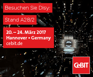 Besuchen Sie Disy auf der CeBIT vom 20.-24.03.2017 in Hannover in Halle 7 Besuchen Sie Disy auf der CeBIT vom 20.-24.03.2017 in Hannover in Halle 7