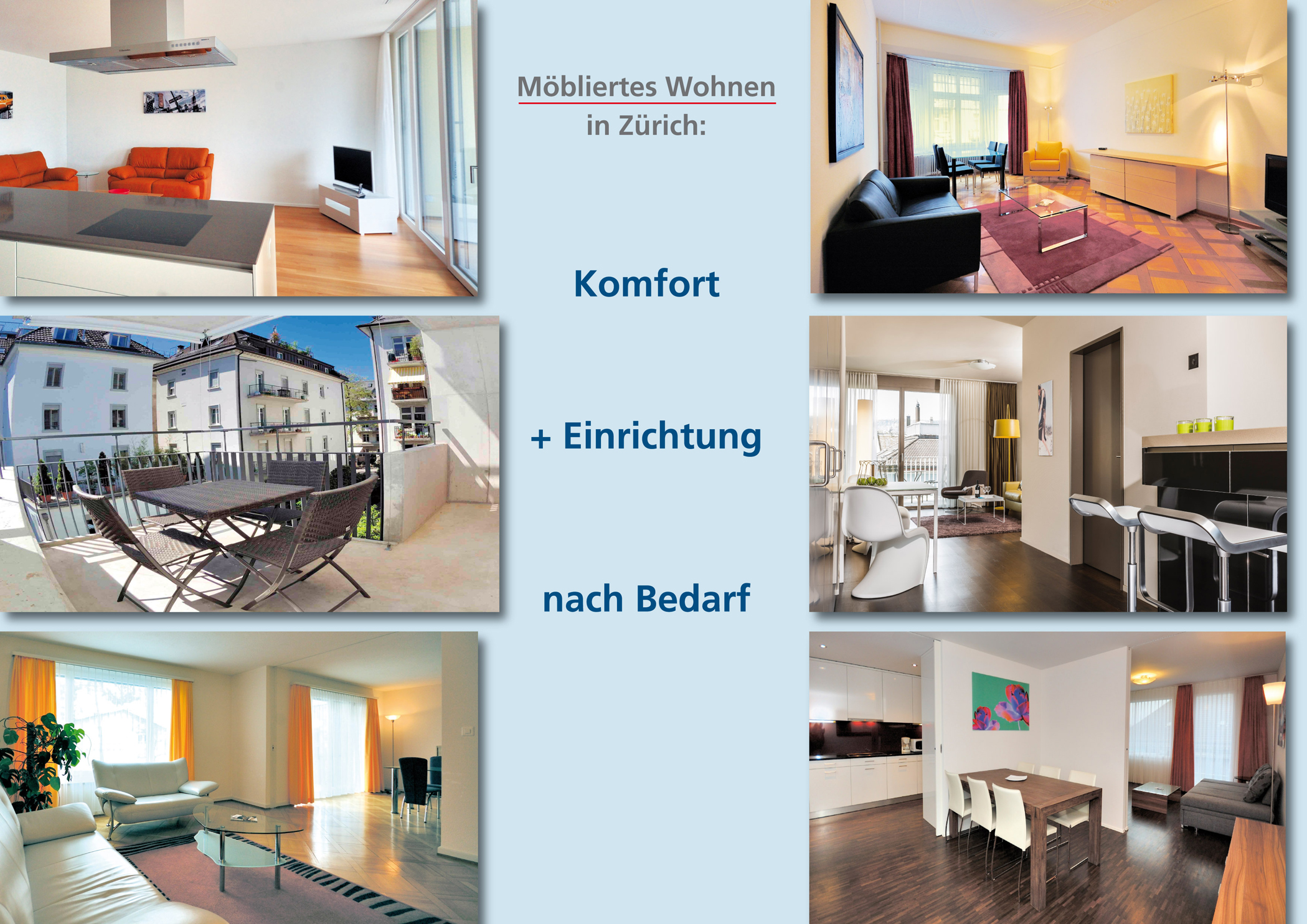 Möblierte Wohnung statt Hotel - ist in Zürich viel günstiger und bietet viel mehr Komfort Möblierte Wohnung statt Hotel - ist in Zürich viel günstiger und bietet viel mehr Komfort