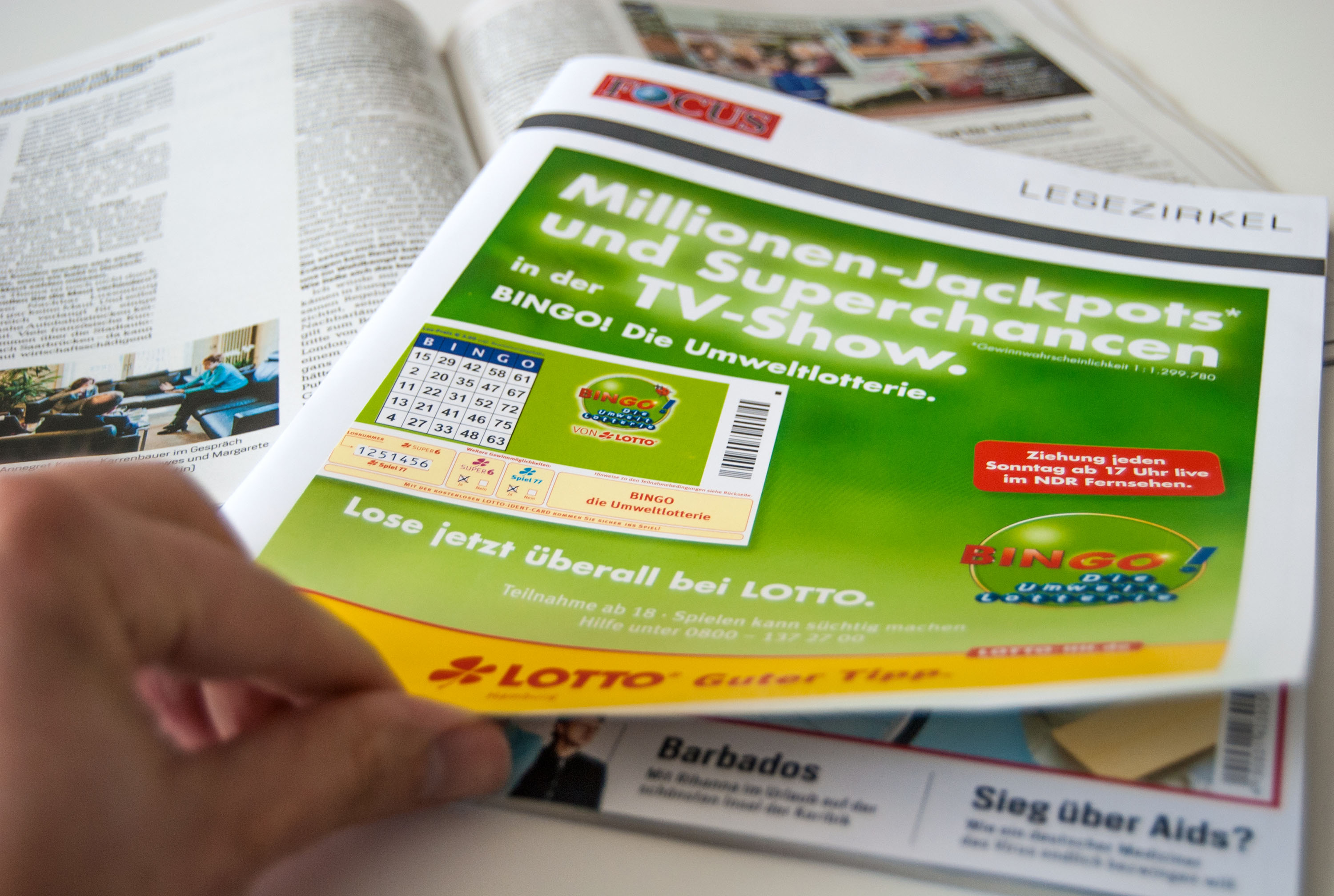 Die Lesezirkel Titelanzeige von LOTTO Hamburg. Die Lesezirkel Titelanzeige von LOTTO Hamburg.