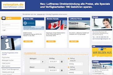 Geschäftsreiseportal www.reisplan.de