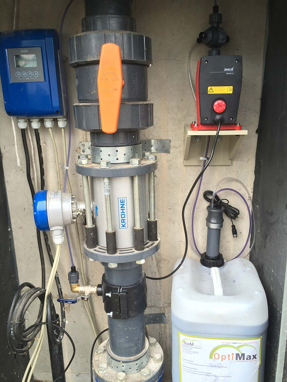 Anwendungsbeispiel: automatische Dosierung von OptiMax-Spurenelementen in einer Biogasanlage (Bildqu