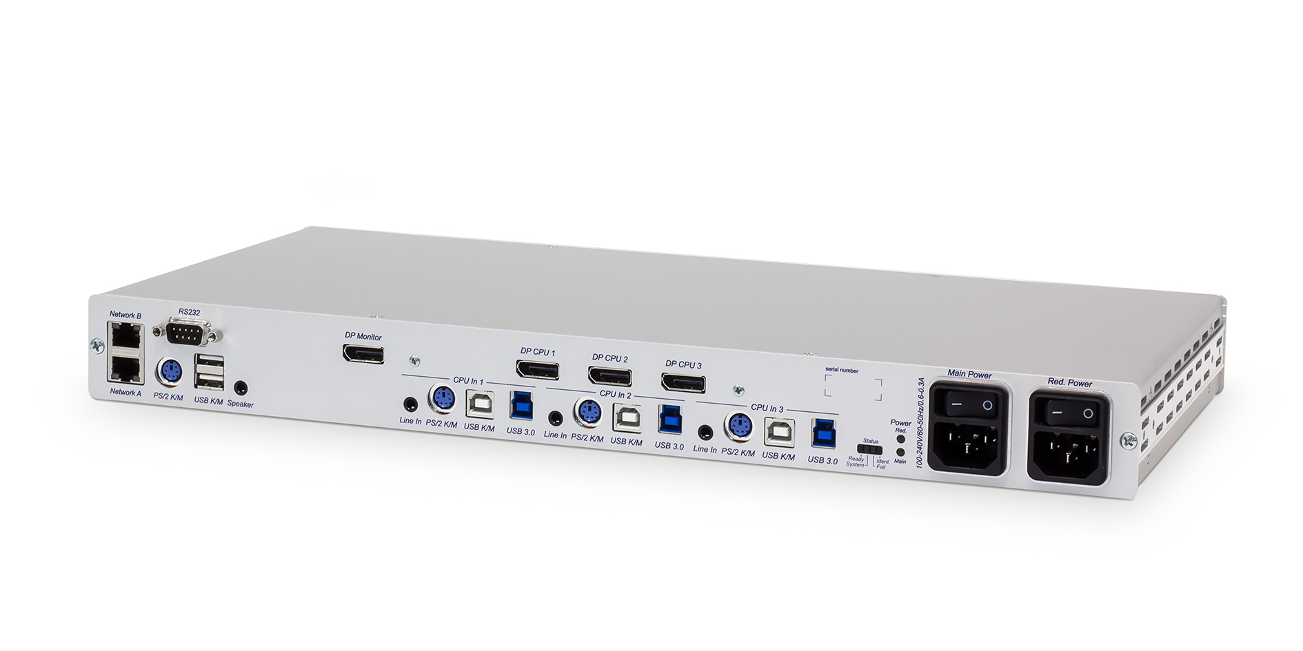 Der KVM-Switch DP1.2-MUX3-ATC ermöglicht extrem schnelles Umschalten zwischen Rechnern. Der KVM-Switch DP1.2-MUX3-ATC ermöglicht extrem schnelles Umschalten zwischen Rechnern.