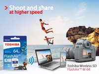 Toshiba FlashAir W-04 (Bild: Toshiba) Toshiba FlashAir W-04 (Bild: Toshiba)