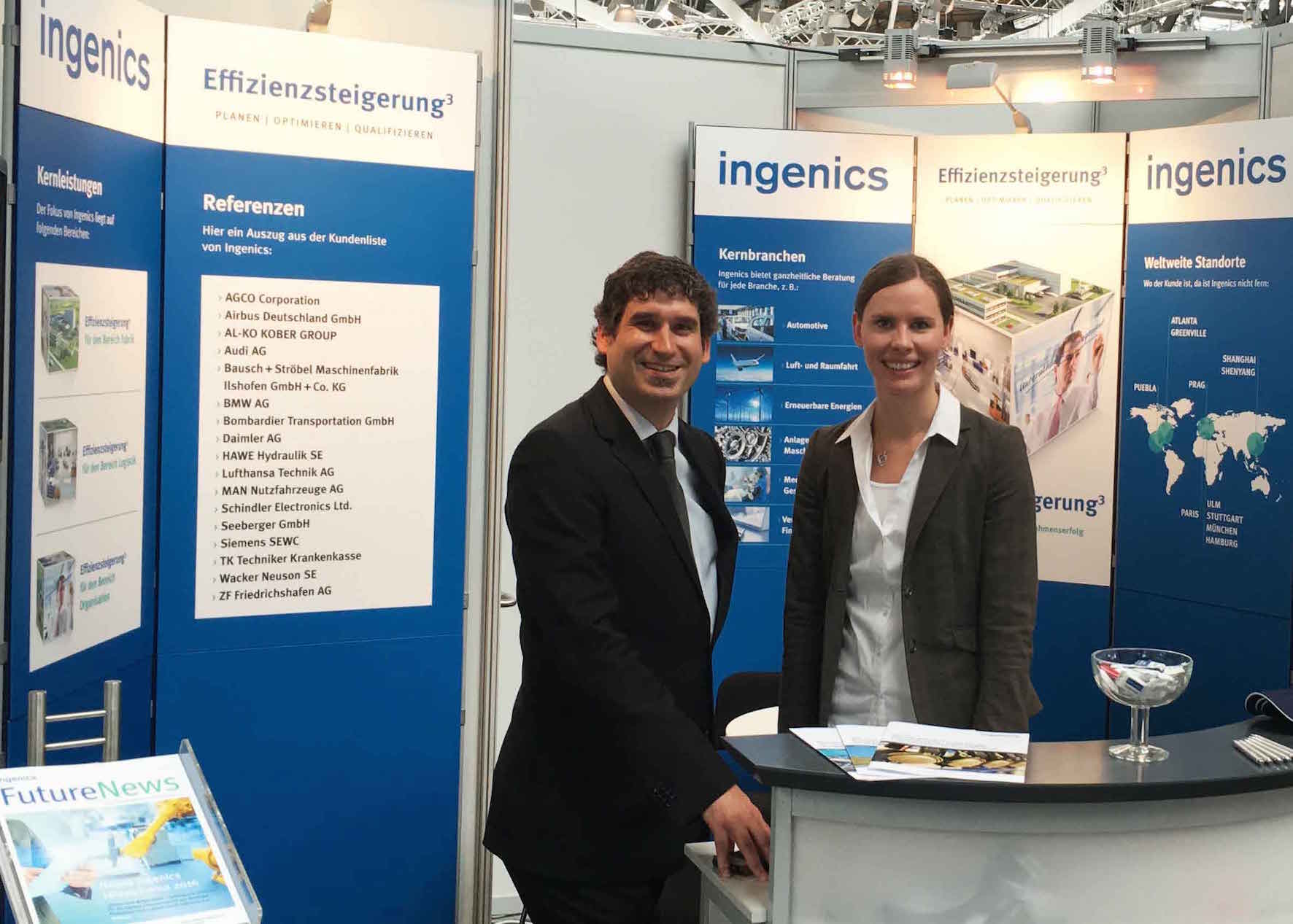 Für Ingenics auf der Messe: Logistikexpertin Maj-Britt Pohlmann (Bildquelle: Ingenics AG)