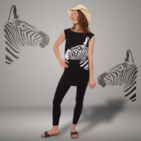 Zebra Bio-Kleidchen von www.shop-handgedruckt.com