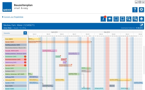 Bauzeitenplan smart&easy Bauzeitenplan smart&easy
