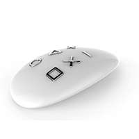 Mit der handlichen Fernbedienung lassen sich Geräte und Szenen im Smart Home steuern. Mit der handlichen Fernbedienung lassen sich Geräte und Szenen im Smart Home steuern.