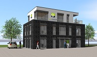 So soll der Büroneubau an der Ibbenbürener Straße in Hopsten aussehen So soll der Büroneubau an der Ibbenbürener Straße in Hopsten aussehen