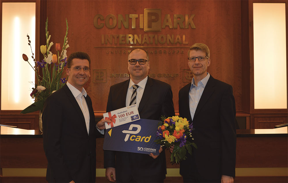 Contipark kürt den 120.000sten p Card-Kunden Contipark kürt den 120.000sten p Card-Kunden