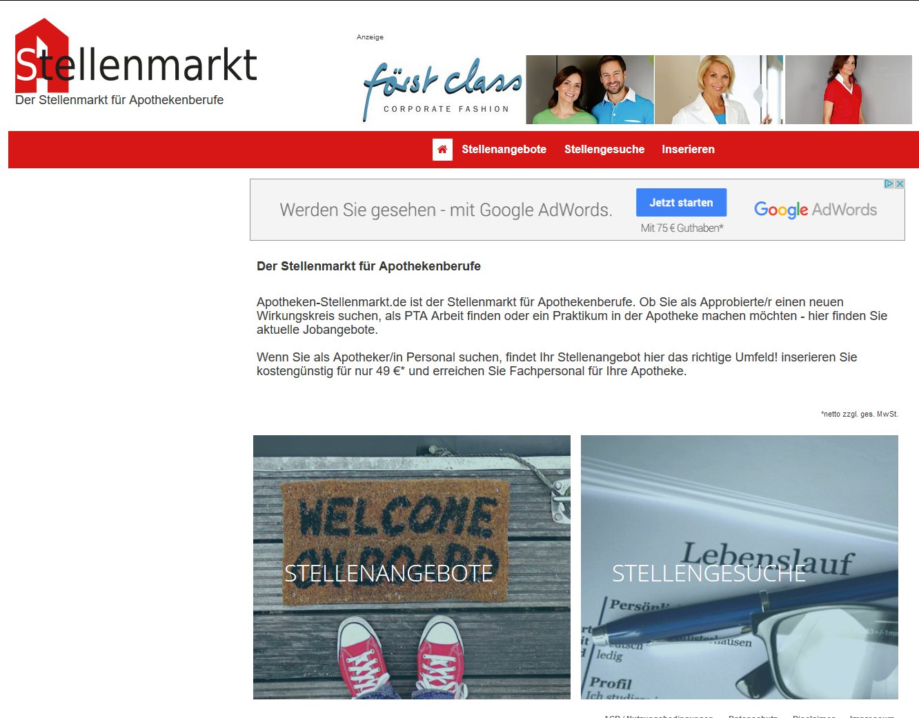 Neu im Netz der Apotheken-Stellenmarkt.de