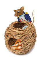 Sehr beliebt bei Ratte und Hamster: Gras- und Strohnester (s. Abb.)