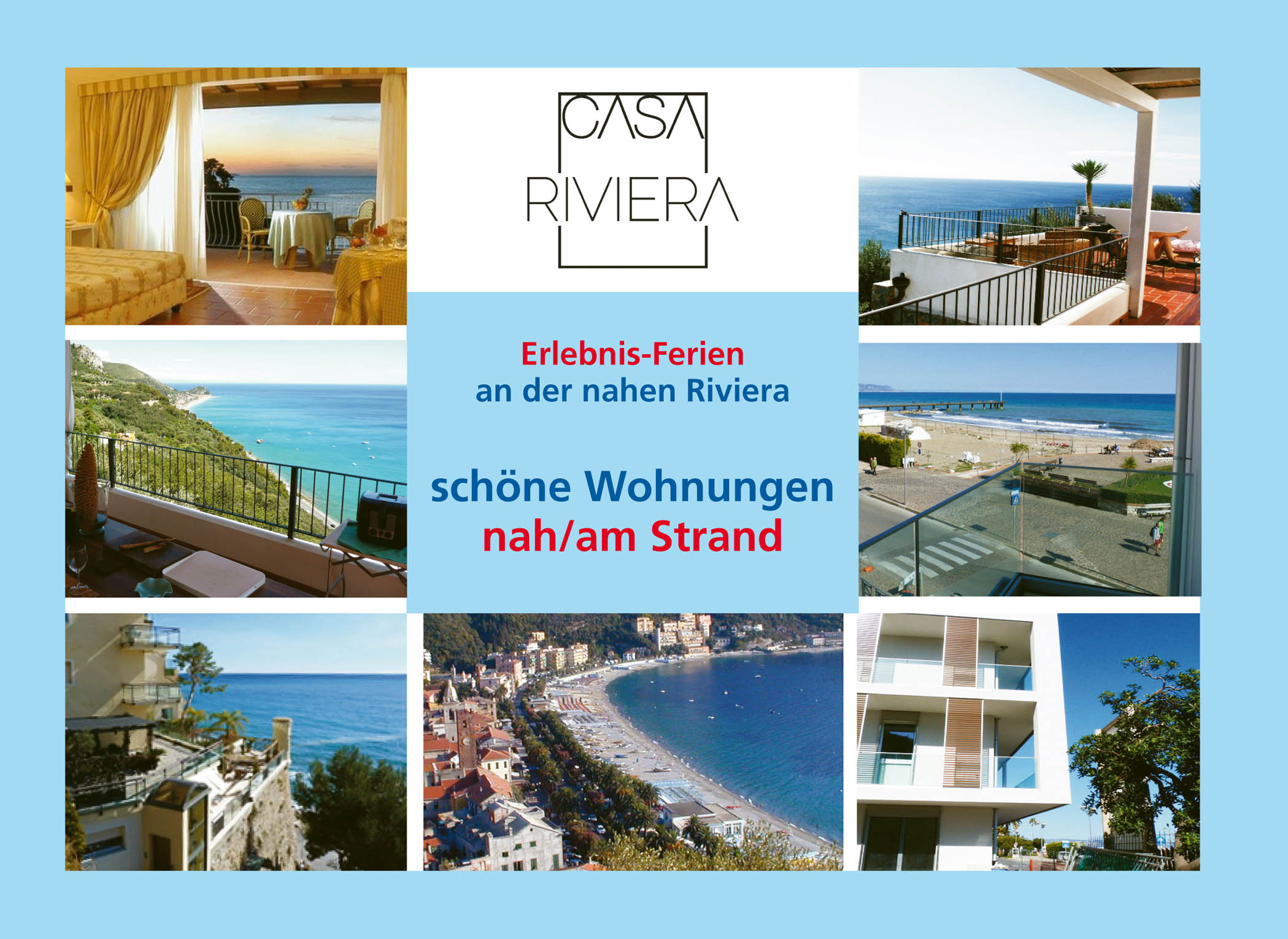 Ferienwohnungen und Ferienhäuser in Ligurien sind sehr kostengünstig bei CasaRiviera.ch
