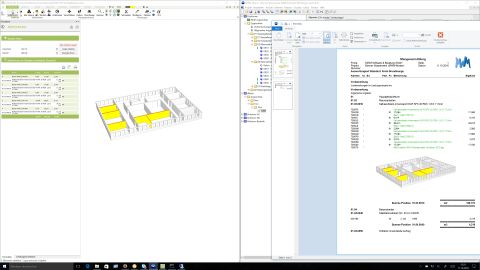 Modelldarstellung in desite MD und Darstellung der Daten in MWM-Libero