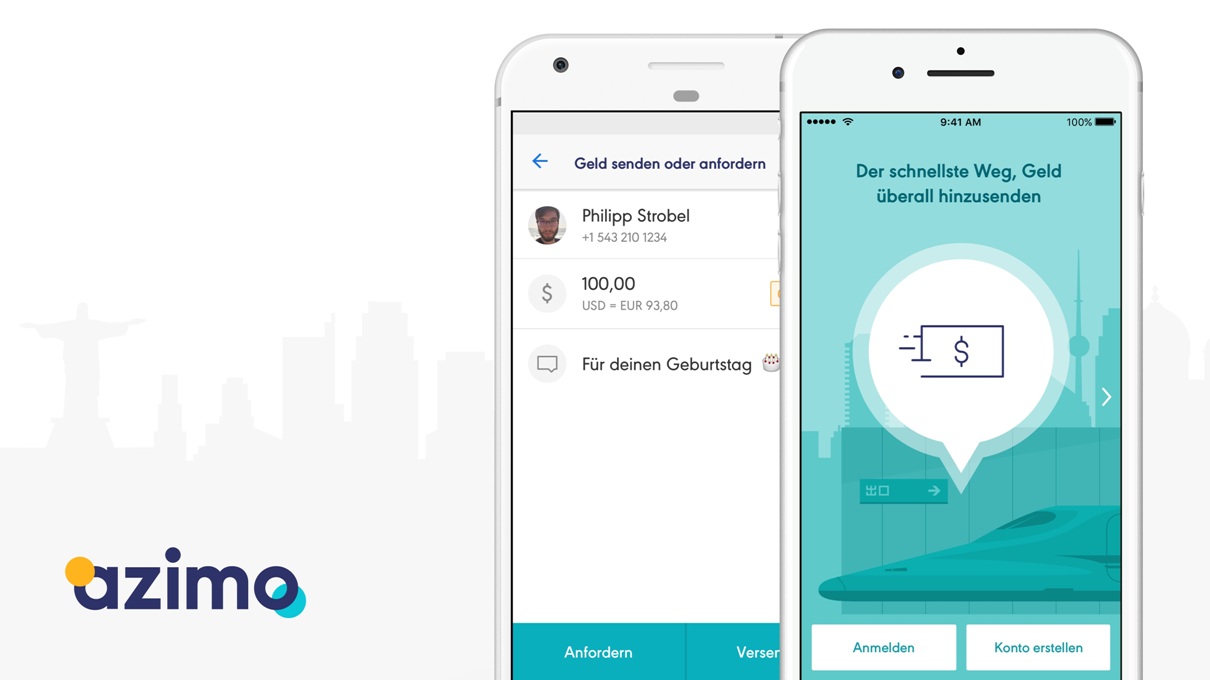 Azimo new in-app feature screenshots
