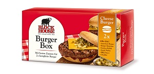 Die neue Block House Burger-Box enthält zwei leckere Cheese Burger Die neue Block House Burger-Box enthält zwei leckere Cheese Burger